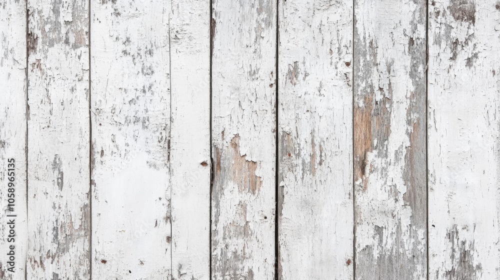 Rustic aged white and grey painted wood texture with an exfoliated grunge appearance Bright light backdrop ideal for panoramic banners Rustic aged white and grey painted wood texture with an exfoliated grunge appearance Bright light backdrop ideal for panoramic banners