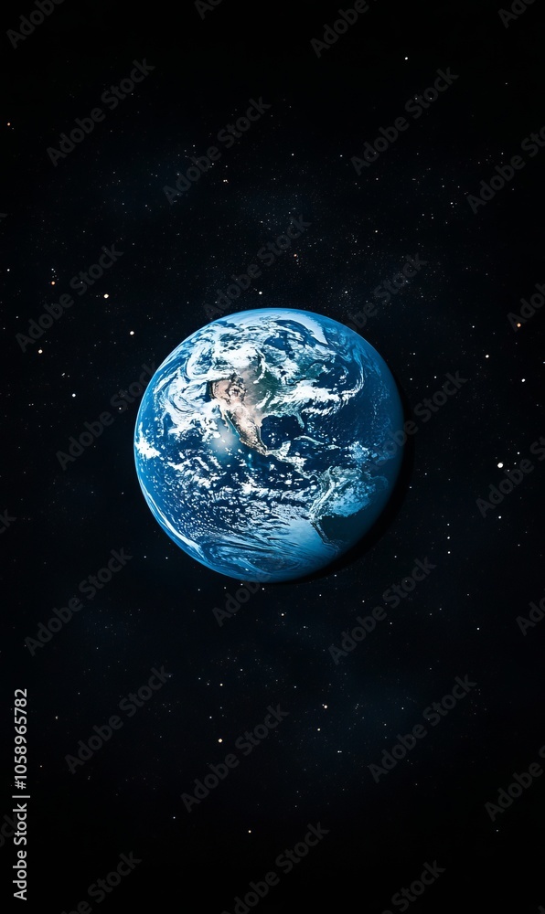 Fototapeta premium Earth from Space: A Celestial View