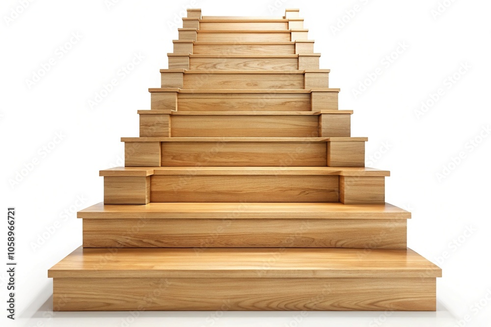 wooden stair isolated on white background wooden stair isolated on white background