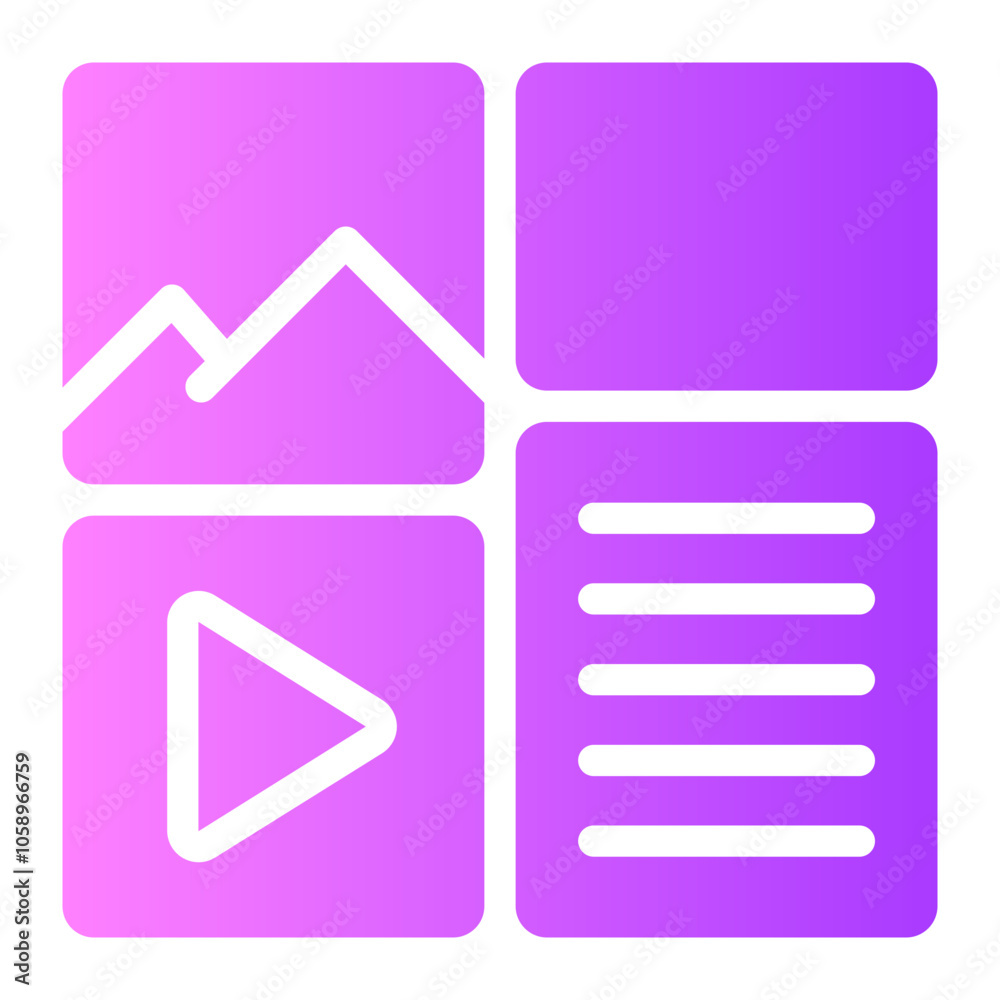 content management gradient icon