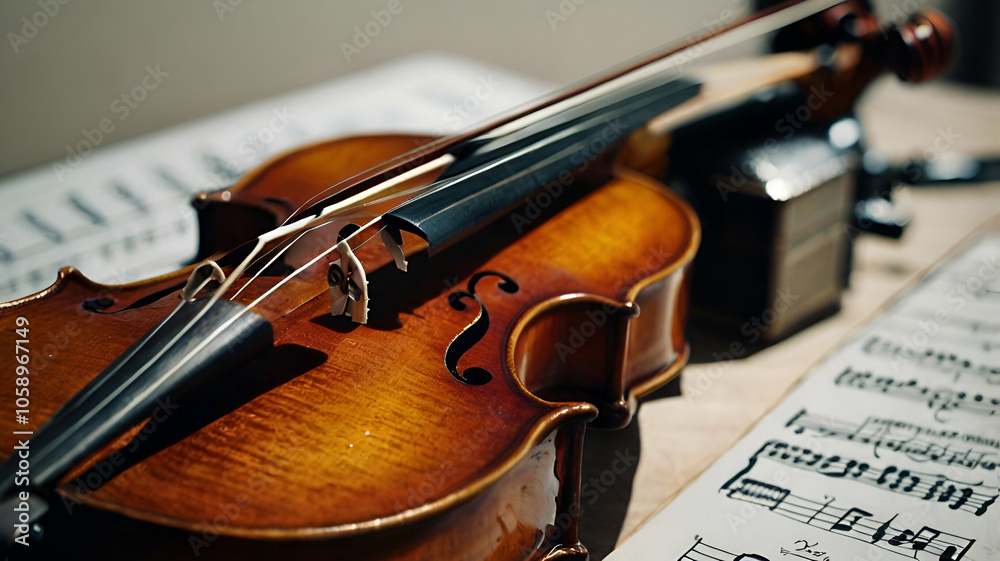 Fototapeta premium Violin music instrument