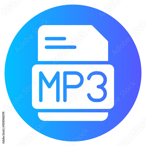 mp3 gradient icon