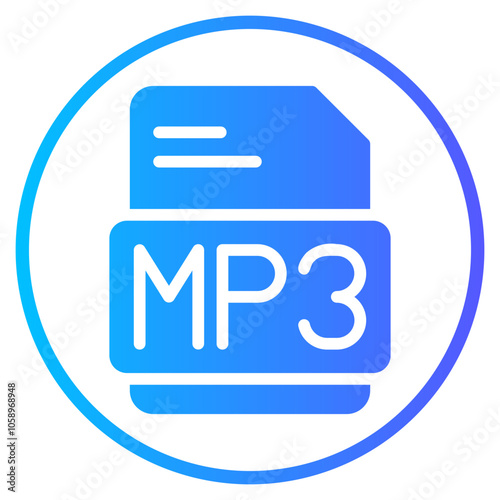 mp3 gradient icon