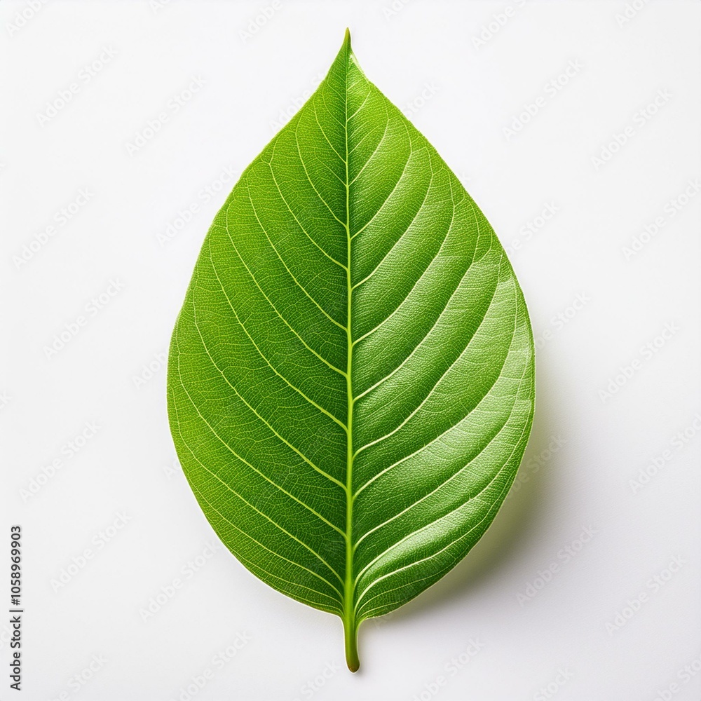 Green leaf isolated on transparent or white background Green leaf isolated on transparent or white background