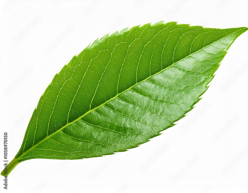 Obraz premium Green leaf isolated on transparent or white background