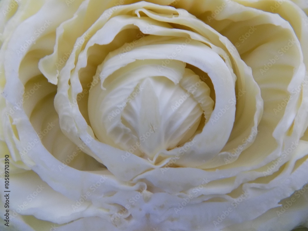 Obraz premium cross section fresh cabbage.