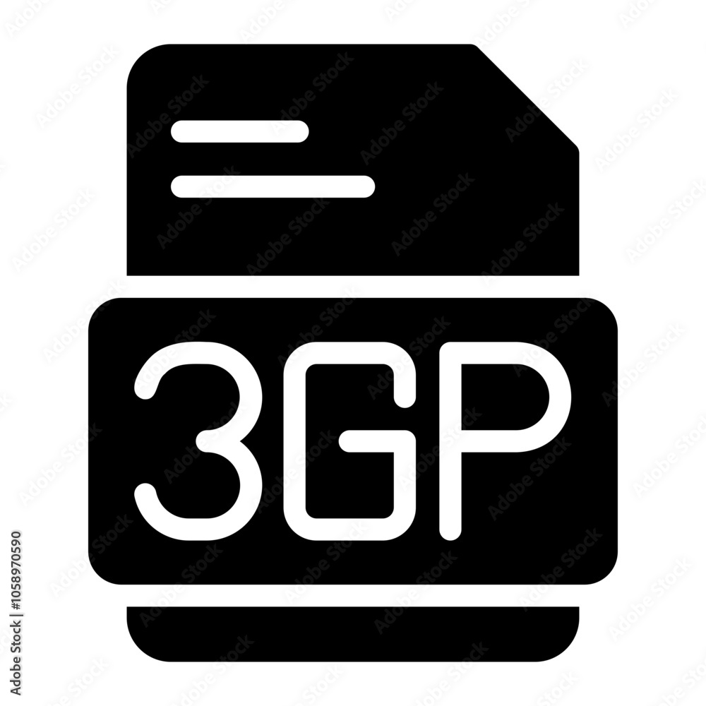 3gp glyph icon