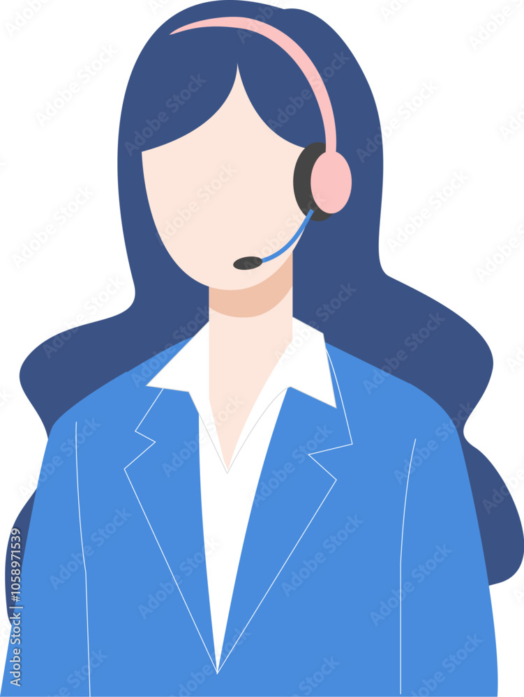 Illustration of customer service representative Illustration of customer service representative
