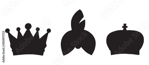 Silhouettes of the Three Kings' Crowns