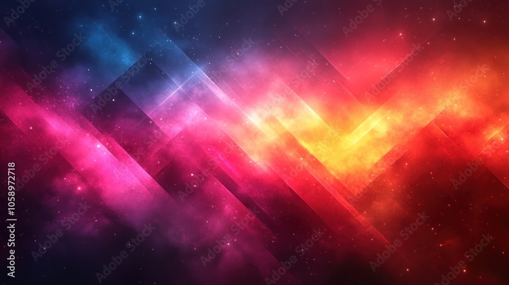 Abstract Space Background with Vibrant Colors