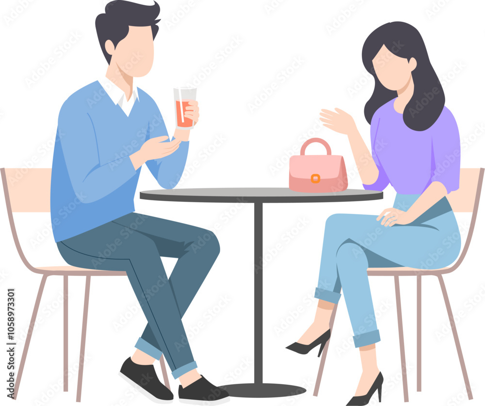 Romantic Couple Enjoying Dinner Illustration in Cozy Setting with Warm Atmosphere Romantic Couple Enjoying Dinner Illustration in Cozy Setting with Warm Atmosphere