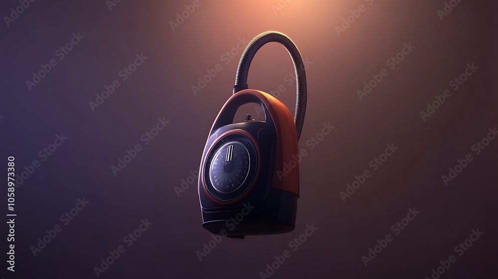 Modern Vacuum Cleaner Floating in 3D Space Modern Vacuum Cleaner Floating in 3D Space