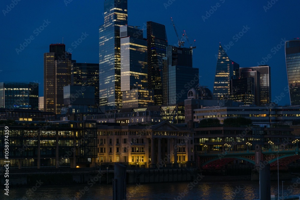 Fototapeta premium London, UK, City, Night