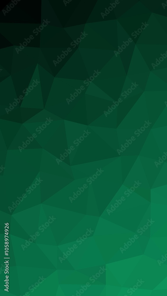 Obraz premium Green and black gradient low poly texture background polygon gradient wallpaper