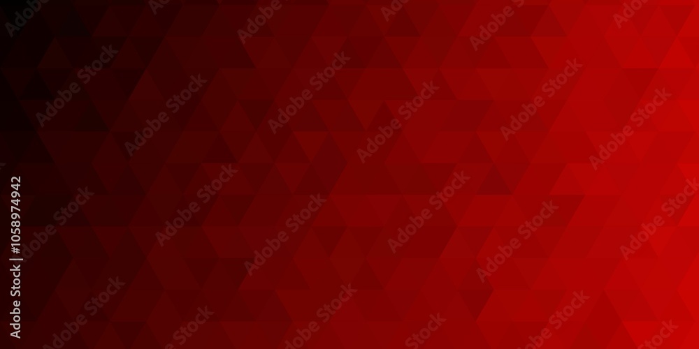 Fototapeta premium Red and black polygon wallpaper. Low poly texture background