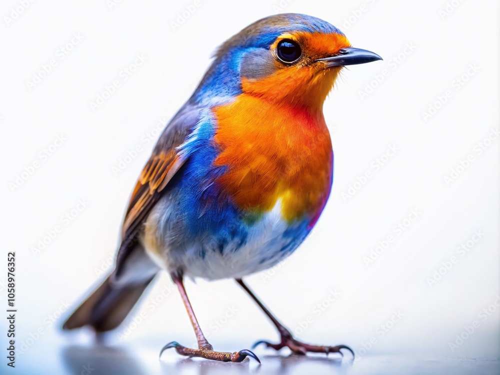 Fototapeta premium Bird Silhouette Clip Art - Isolated White Background