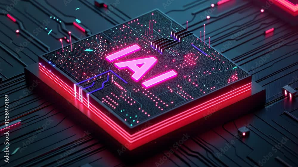 Artificial Intelligence AI Chip 3D Video 4K