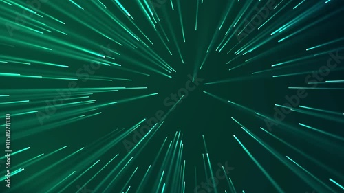 Abstract glowing digital cyber wave made of particles and dots moves on a blue background, big data visualization, futuristic and technological, 3D, 4K, seamless loop