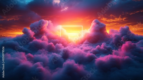 Basically, it is a futuristic concept for time travel, like a portal into another dimension, with a glowing neon portal.