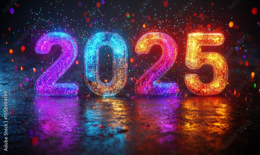 Happy New Year Background Design 2025. An illustration for a greeting card, banner, or poster. Happy New Year Background Design 2025. An illustration for a greeting card, banner, or poster.
