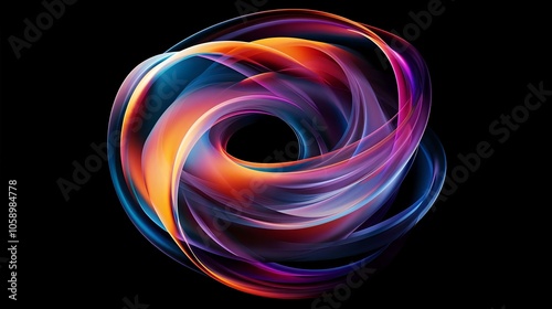 Bold swirl accent design with vibrant colors and flowing shapes, perfect for modern graphic art and decoration.