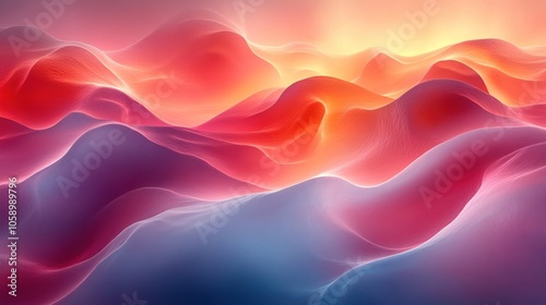 Abstract Landscape with Vibrant Hues