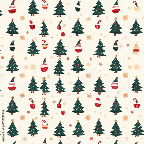 Christmass pattern background Flat design