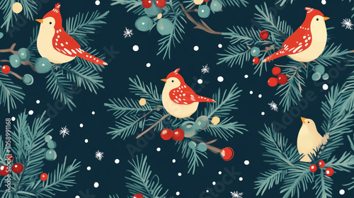 Christmass pattern background Flat design