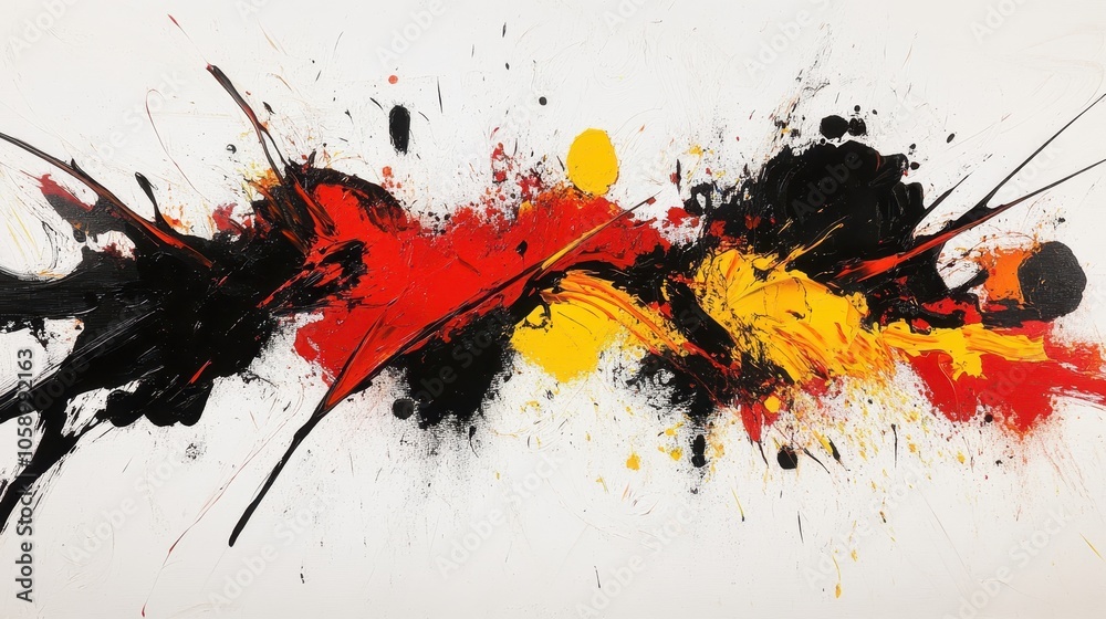 Bold Abstract Oil Painting with Vibrant Colors Bold Abstract Oil Painting with Vibrant Colors