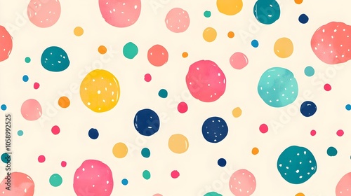 Vibrant Polka Dot Pattern with Playful Pastel Background for Versatile Design Needs