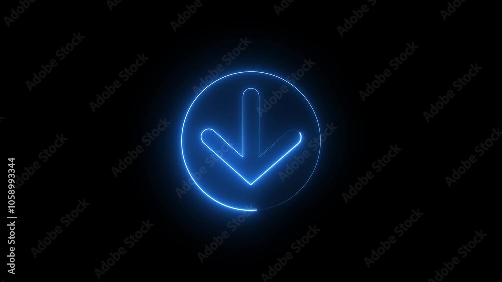 Arrow down symbol reveal. slide, upload, download, downloading, Glowing new download Arrow icon animation. Download arrow animation. 4k video. Arrow down symbol reveal. slide, upload, download, downloading, Glowing new download Arrow icon animation. Download arrow animation. 4k video.