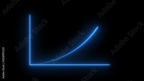 Wallpaper Mural neon business graph on black background. Successful, growth, Increased and trend neon line graph. Neon Business Graph Chart Icon Animation black background. Abstract neon line business graph animation Torontodigital.ca
