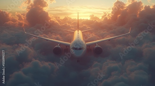 This close-up view of a turbojet in flight during sunset shows a blade and engine detail.