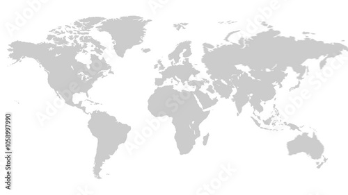 World map animation. Animation of connecting all countries and continents into a whole world map with borders in the background with alpha channel. Motion design.