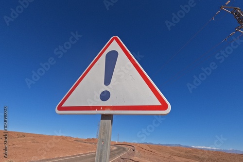 Danger Road Sign, Warning Sign