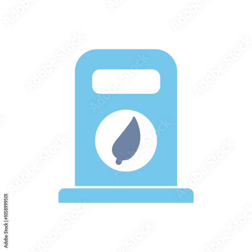 eco fuel concept line icon. Simple element illustration. eco fuel concept outline symbol design.