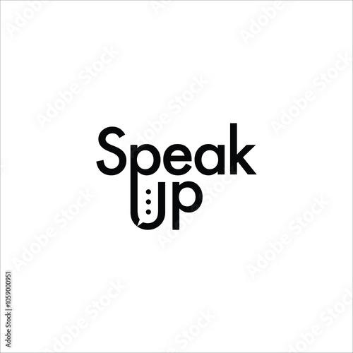 Lettering Speak Up Logo