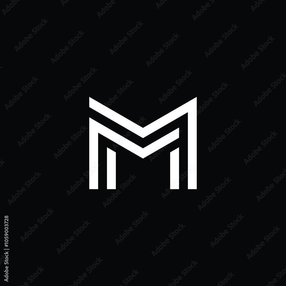 Modern Letter M Logo Modern Letter M Logo