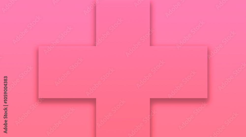 pink medical plus sign on pink background pink medical plus sign on pink background