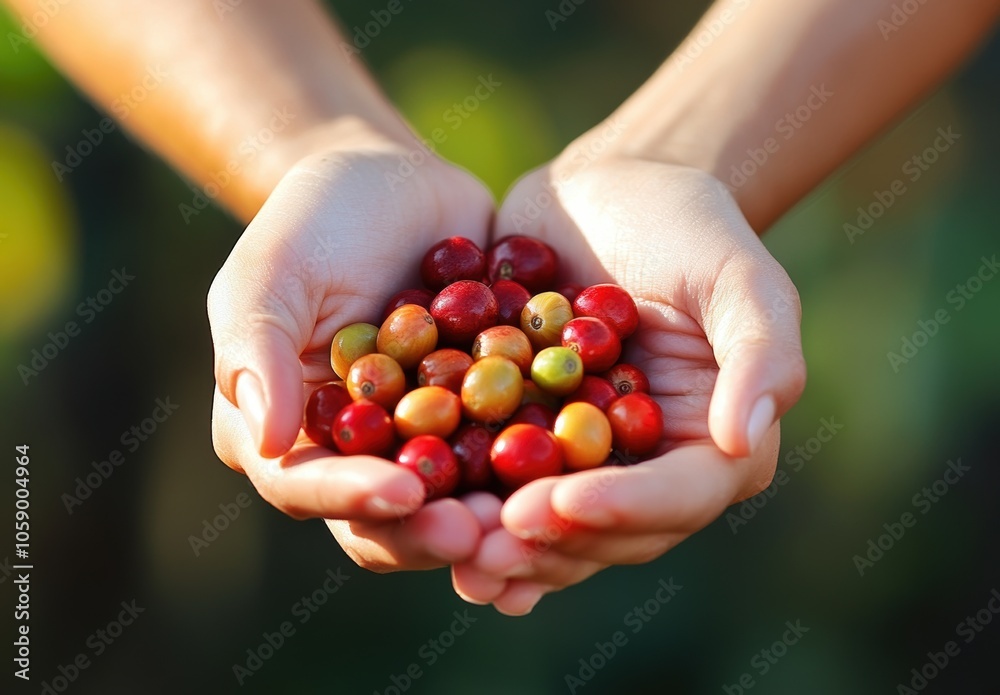Coffee Beans in Hands. Coffee Beans in Hands.
