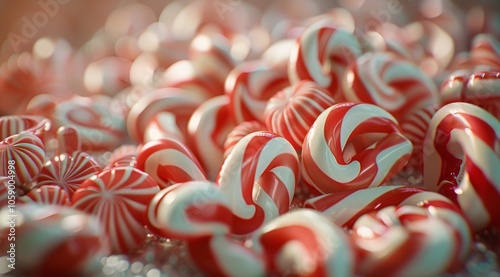 Close Up of Red And White Candy Canes