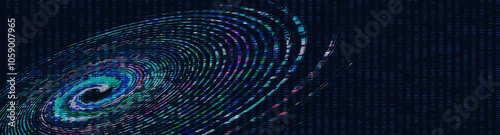 Space time, technology science fiction style, can be used for pages, packaging, illustrations, etc