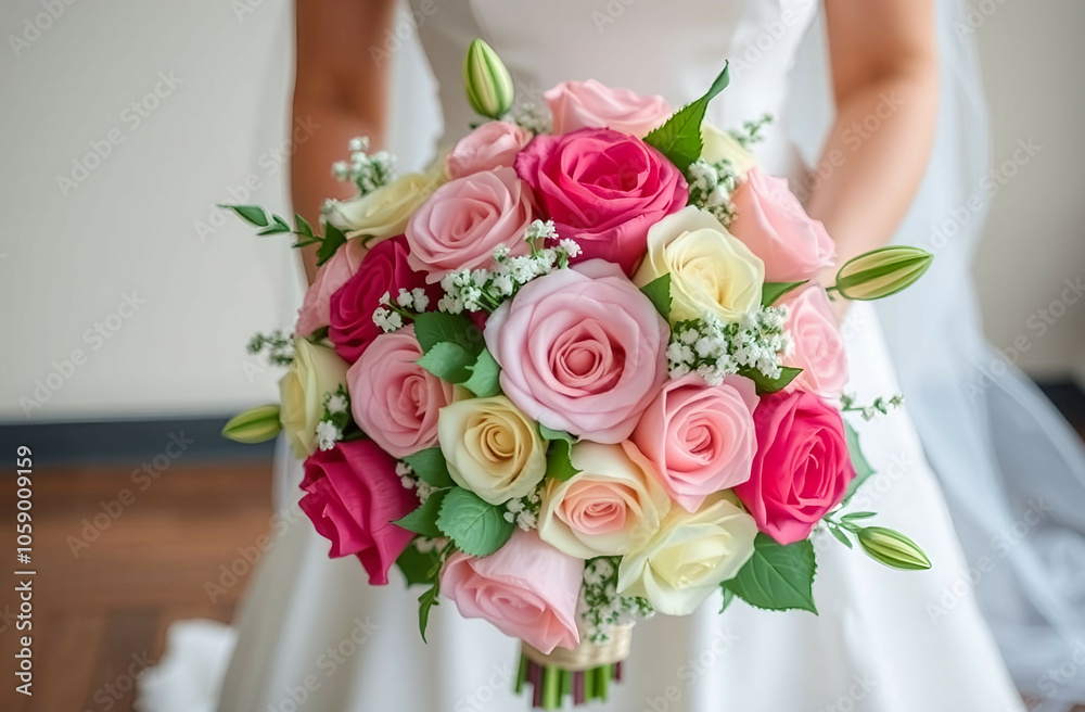bride holding bouquet. wedding bouquet, colorful flowers bride holding bouquet. wedding bouquet, colorful flowers