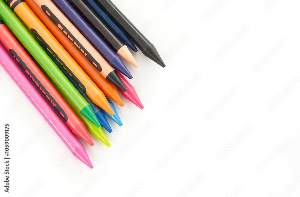 color pencils isolated on white background color pencils isolated on white background