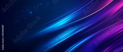 Abstract neon and blue gradient background  dark and light blue  purple  pink and violet tones lines and waves 