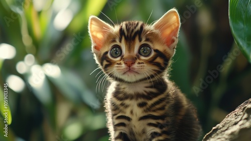 Cute Kitten Portrait.