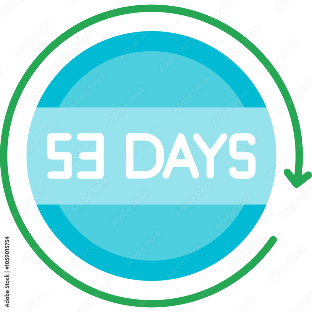 53 Days Return Icon