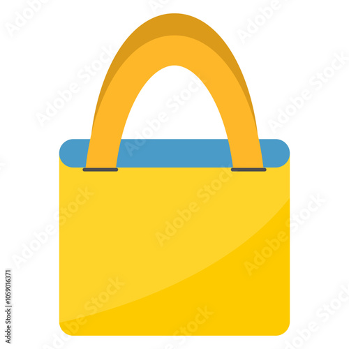 tote bag. yellow tote bag. vector illustration. fashion.
