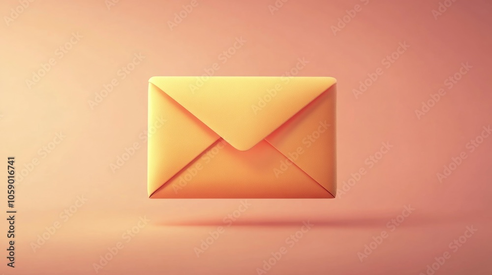 The image features a simple, flat design of an email icon. The envelope is prominently displayed with a plain background and soft lighting. The image features a simple, flat design of an email icon. The envelope is prominently displayed with a plain background and soft lighting.