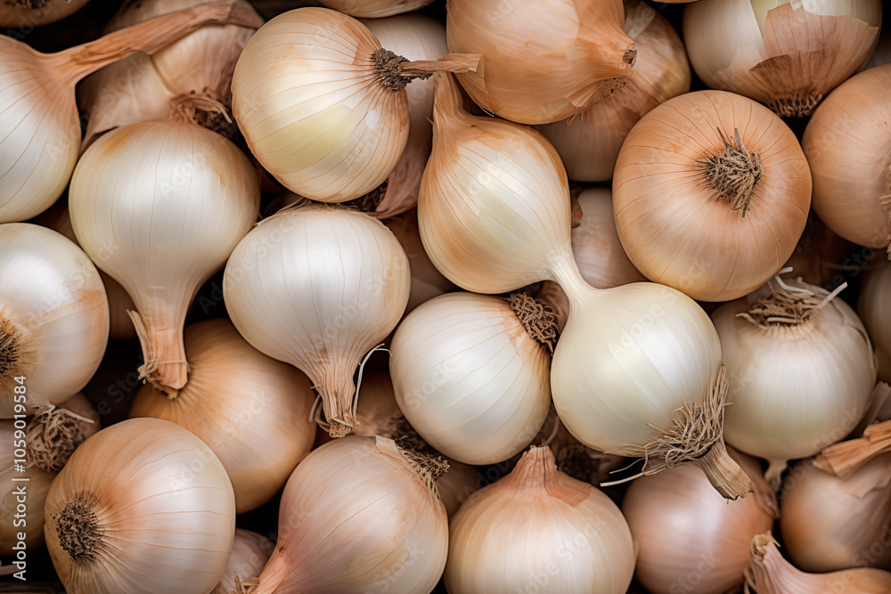 Close-up of Fresh Brown Onions Close-up of Fresh Brown Onions